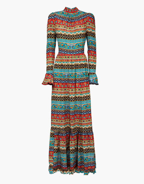 La DoubleJ Visconti Dress Giza Turquoise DRE0041CRE001GIZ01BU08