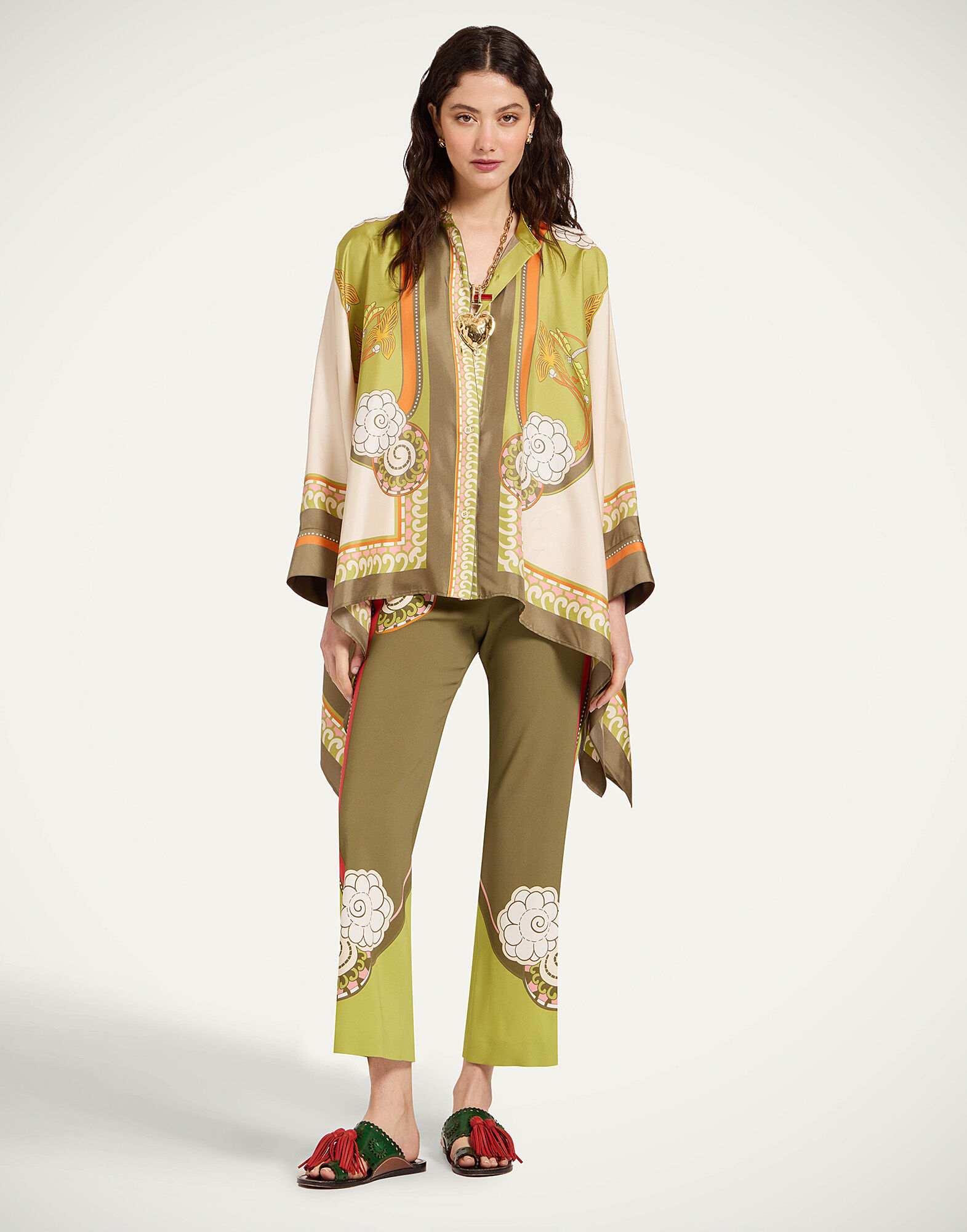 La DoubleJ Stretch Pants Ambrosia Plac&eacute;e Green TRO0054VIS011AMB03GR02