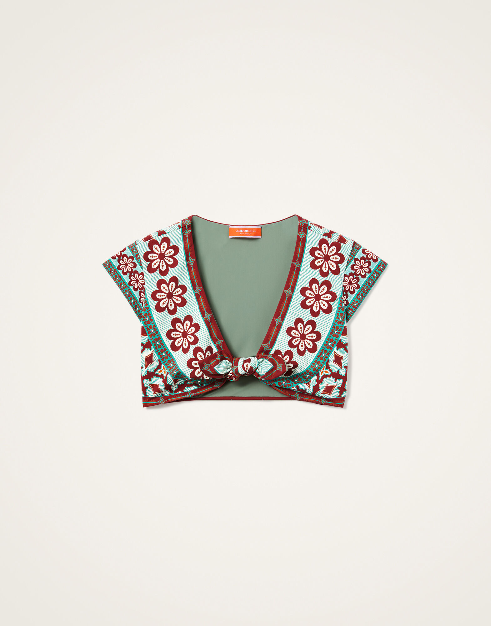 La DoubleJ Bardot Top Pagoda Plac&eacute;e Rust SWI0094LYC006PAG01OR04