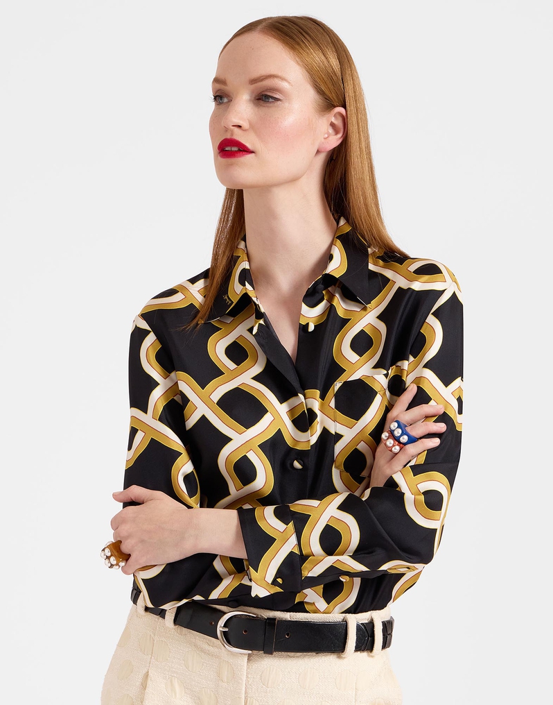 La DoubleJ Boy Shirt La DoubleJ Boy Shirt Tackle Black SHI0001SIL001TAC01BL01