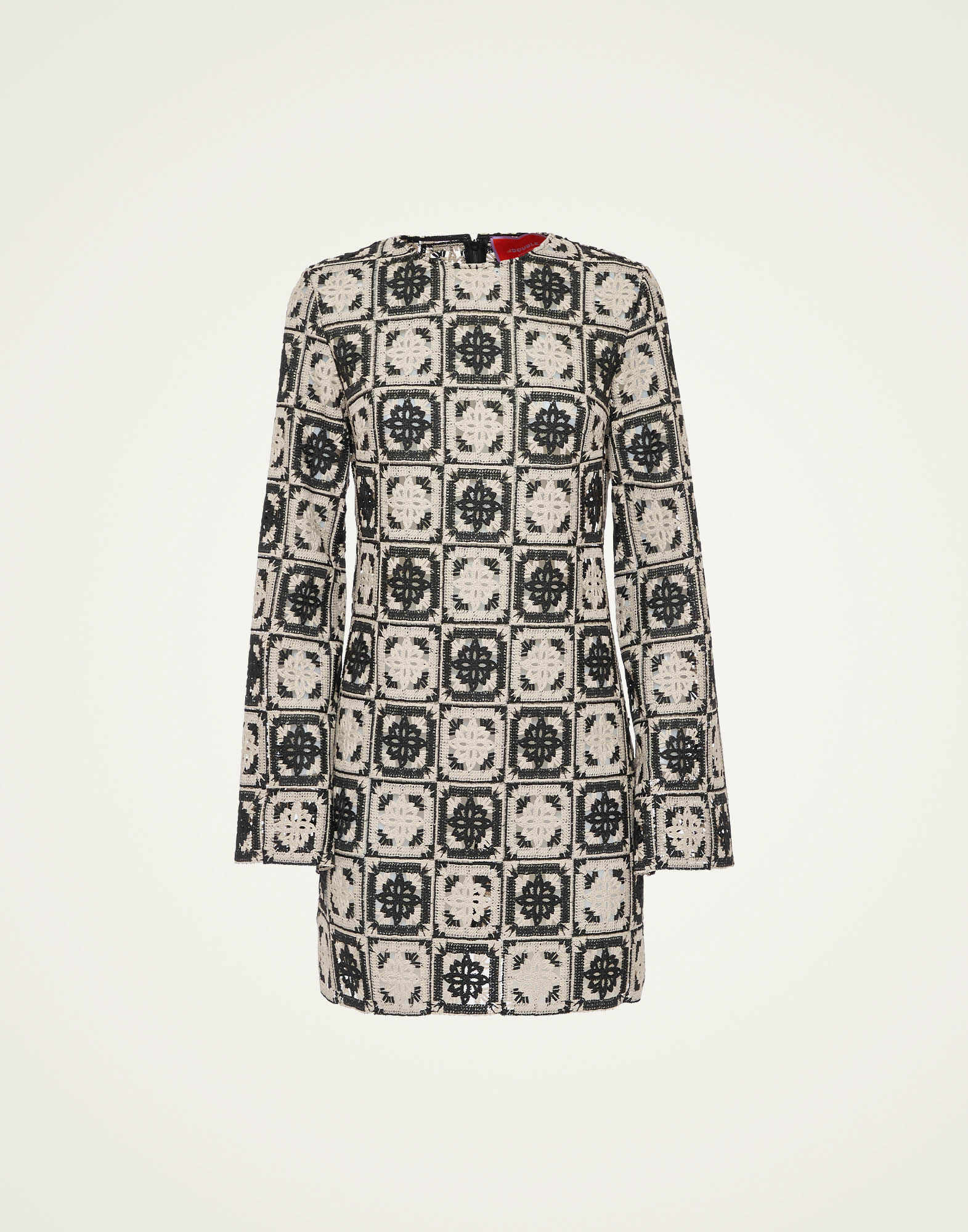 La DoubleJ Mini Supreme Swing Dress Mini Tiles Black DRE0652JCQ077MIT01BL01