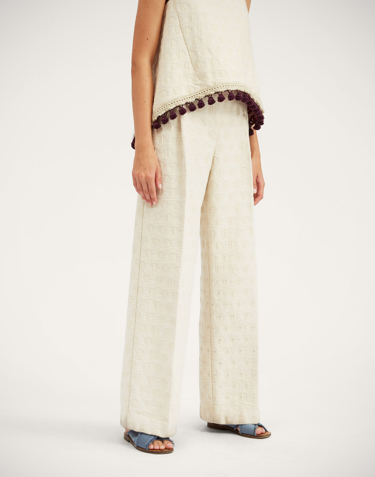 La DoubleJ Loose Pants Creamy TRO0113JCQ076CRA01WH03