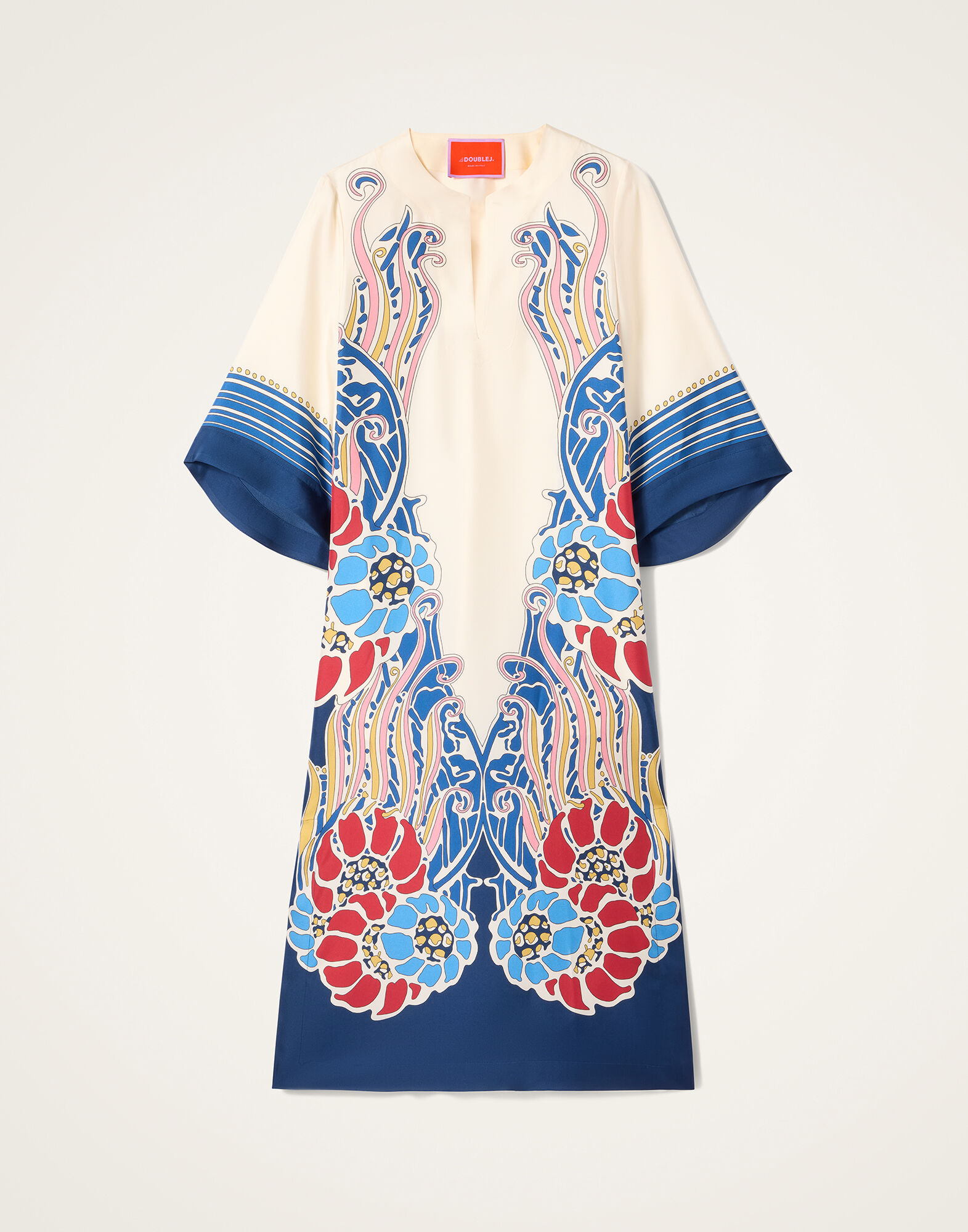 La DoubleJ The Kaftan Lemuria Plac&eacute;e Blue DRE0564SIL006LEM02BU03