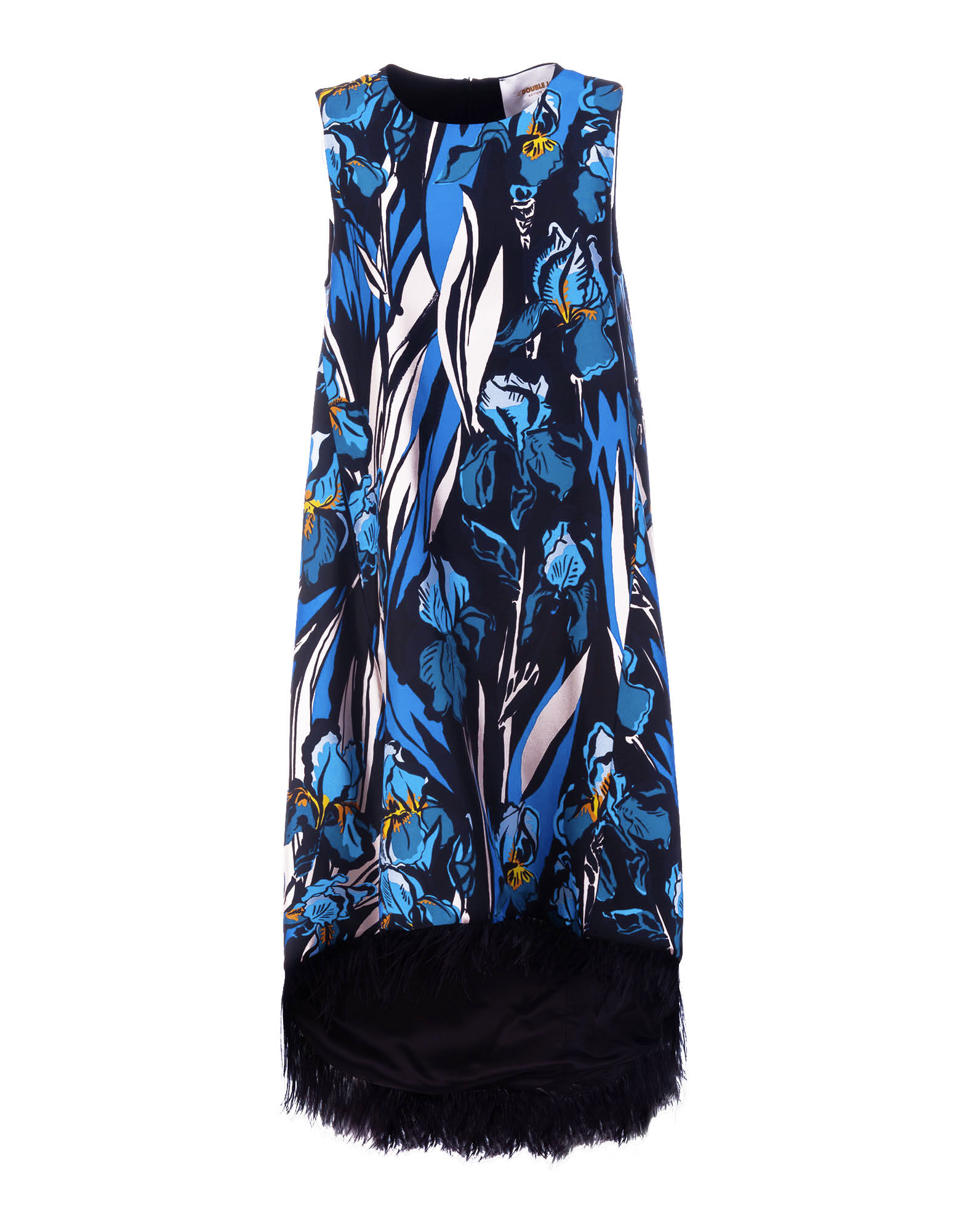 LaDoubleJ La Scala High Dress (With Feathers) Iris DRE0211SIL001IRI0001