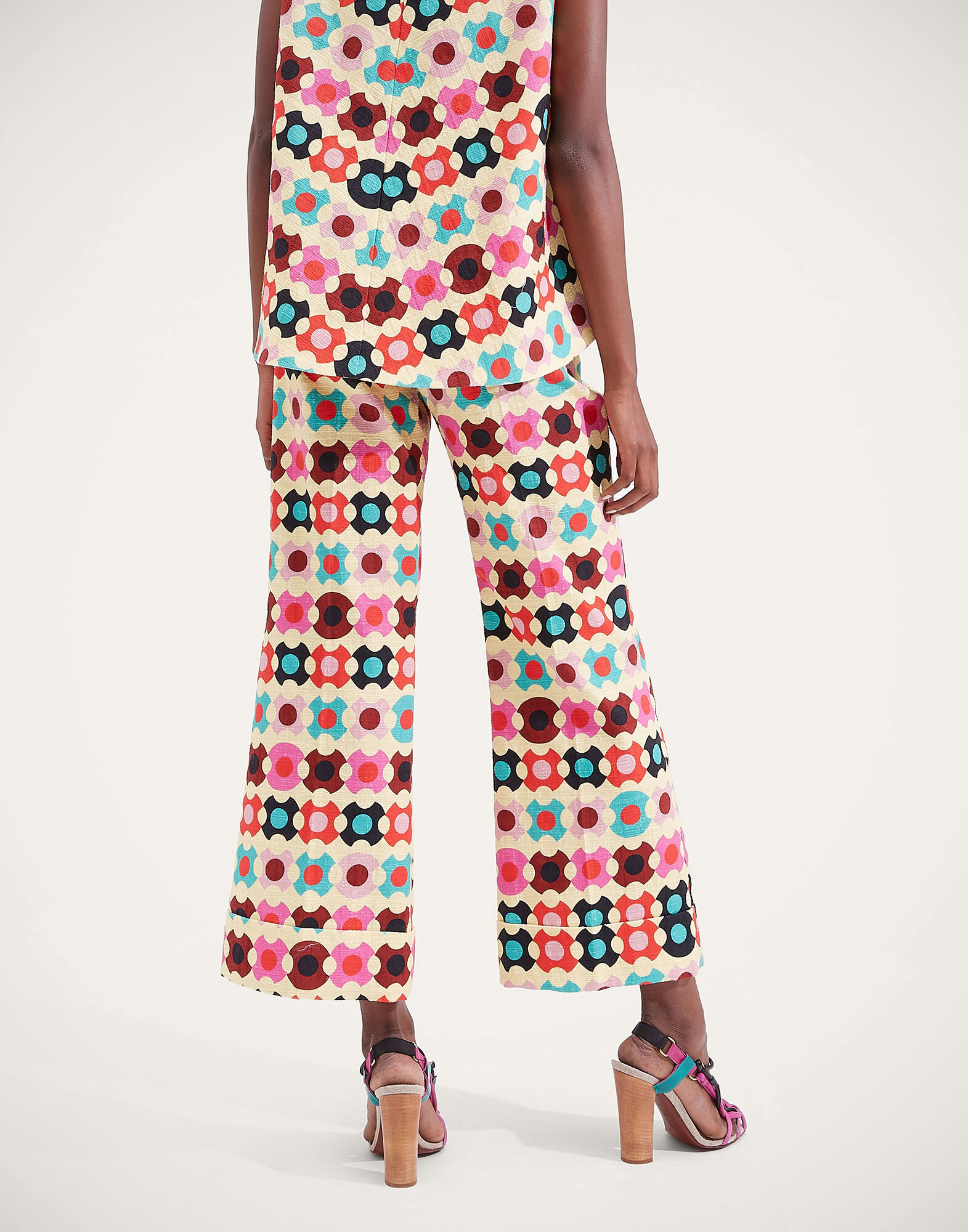 La DoubleJ Hendrix Pants Groovy Dot Giallo TRO0014COT005GRO0003