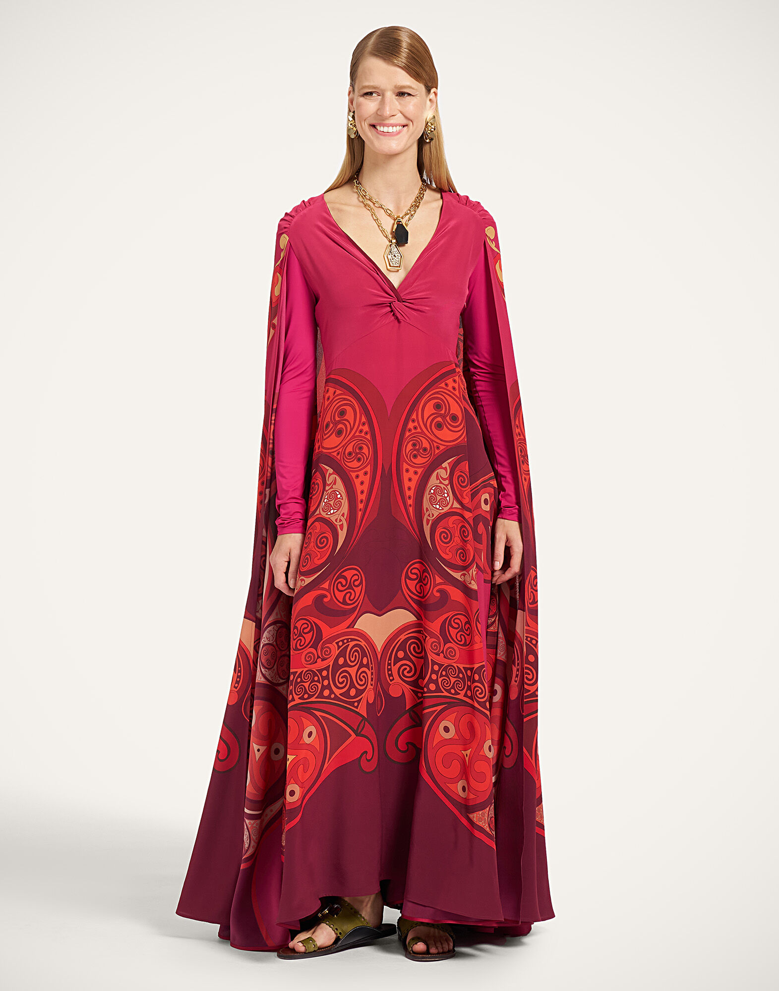 La DoubleJ Make An Entrance Dress Alchemy Plac&eacute;e Dark Red DRE1121CRE010ALC03RE40