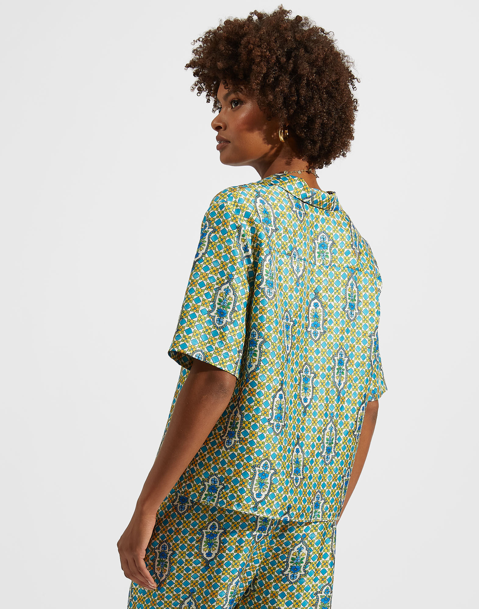 La DoubleJ Boxy Shirt Santachiara SHI0064SIL001SNT01BU08