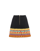 La DoubleJ Foulard Mini Skirt Delta Plac&eacute;e Black SKI0092COT046DEL02BL01