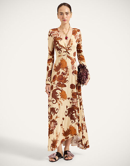 La DoubleJ Foxy Dress Coven Buttercream DRE1120JER082COV01WH09