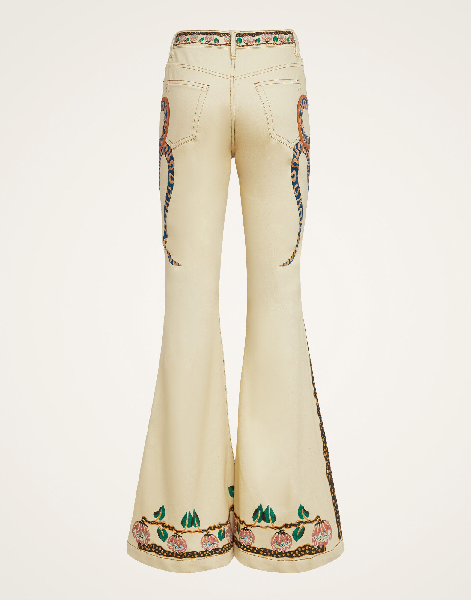 La DoubleJ Superflare Jeans Eve Ecru TRO0126DEN001EEC01BR05