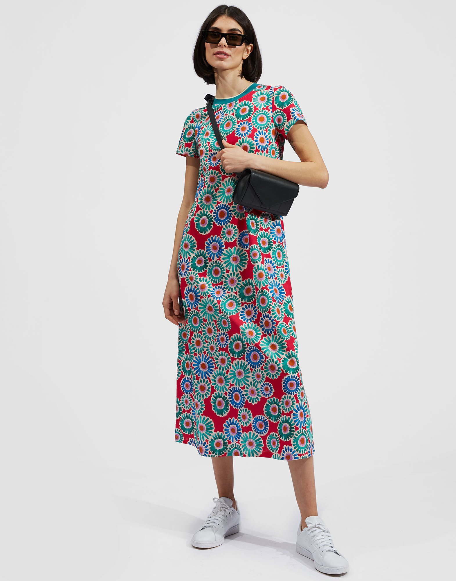 La DoubleJ Sporty Swing Dress Crazy Daisy DRE0247JER002DAY0001