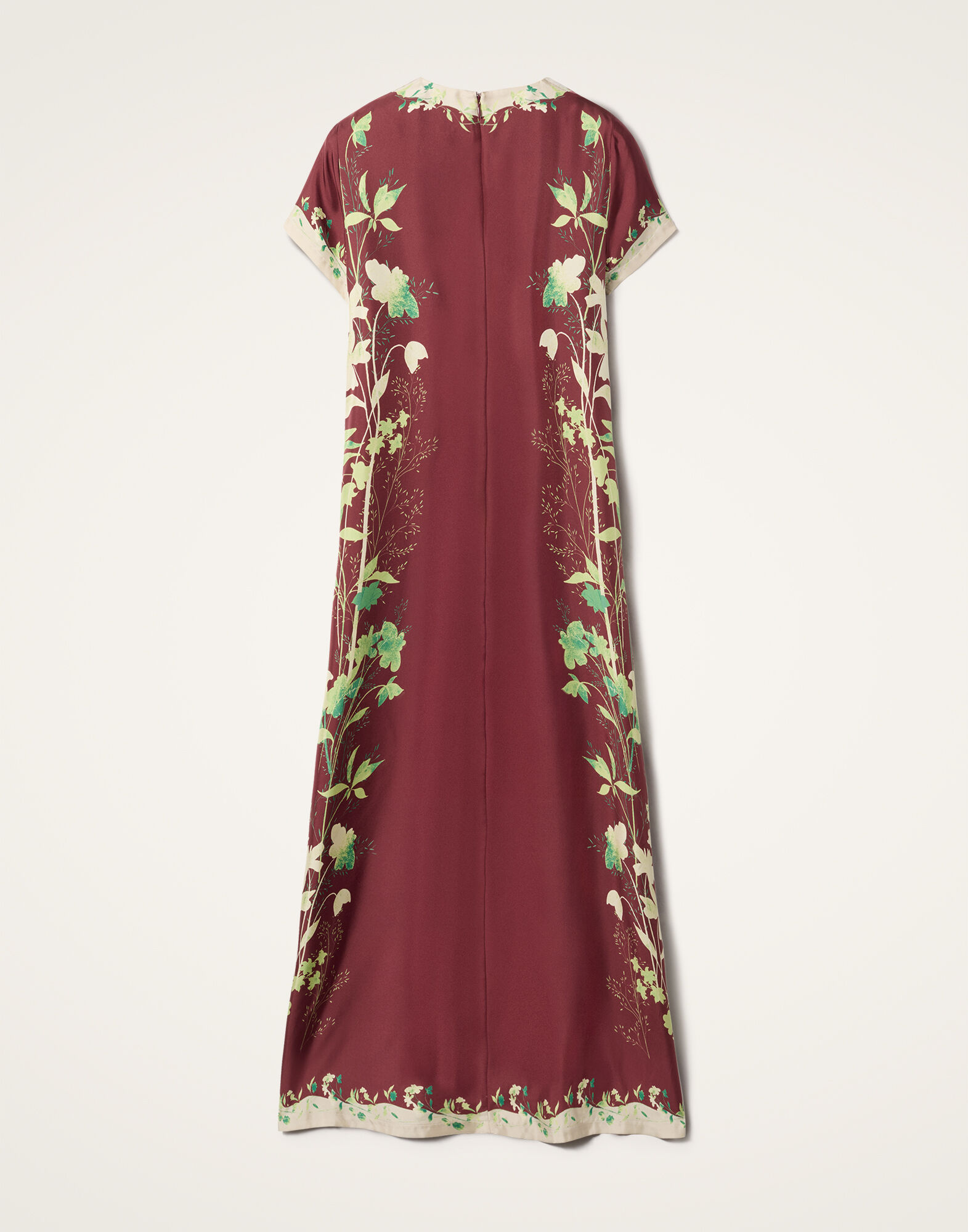 La DoubleJ Swing Dress Woodland Plac&eacute;e Burgundy DRE0128SIL006WOD01RE02