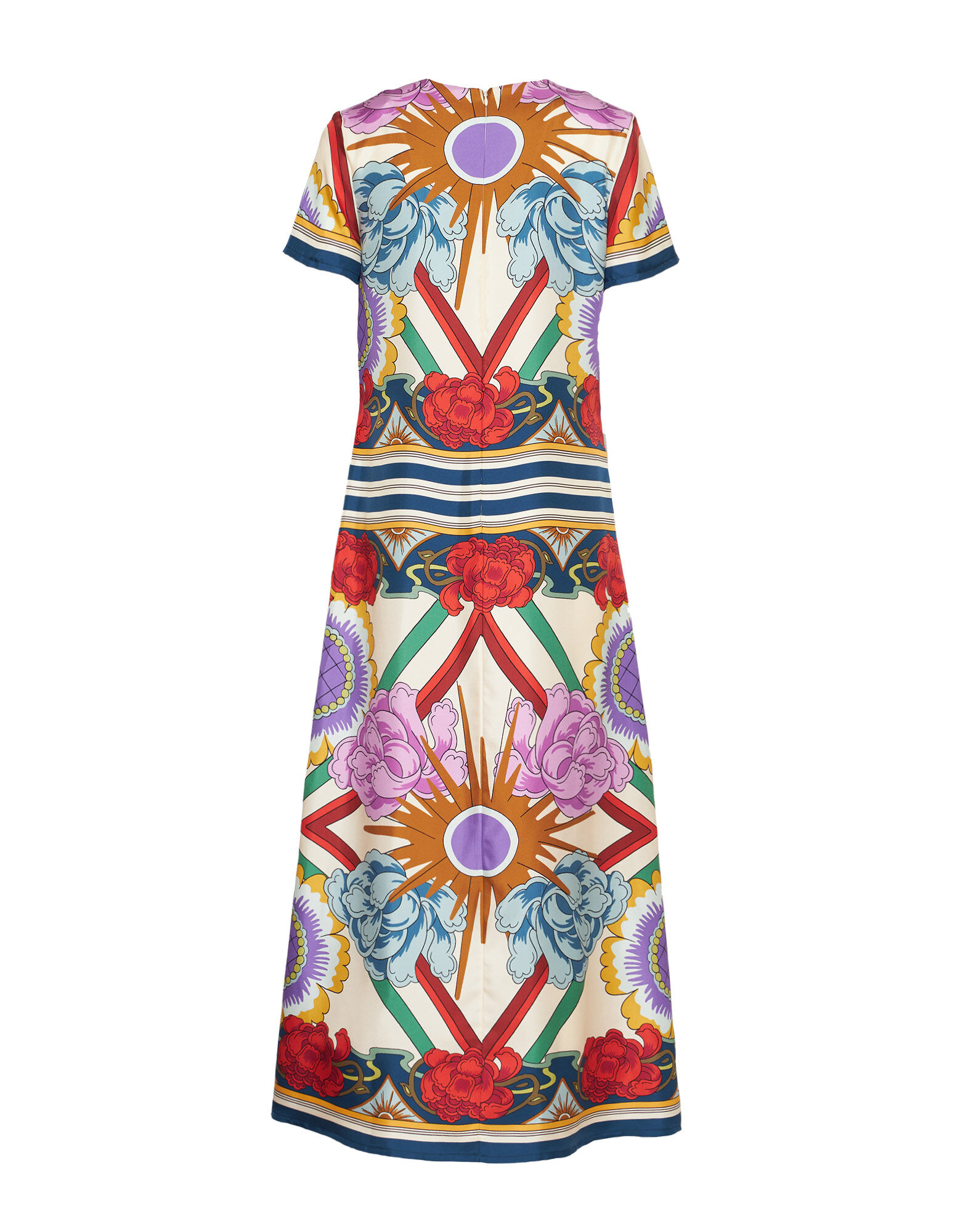 La DoubleJ Swing Dress Taormina Plac&eacute;e Rust DRE0128SIL006LRT01WH04