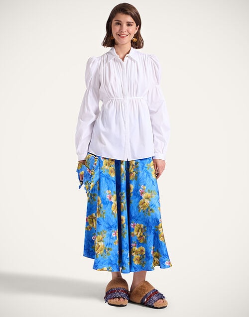 La DoubleJ Drawstring Skirt La DoubleJ Drawstring Skirt Riptide Light Blue SKI0098SIL001RIP01BU01