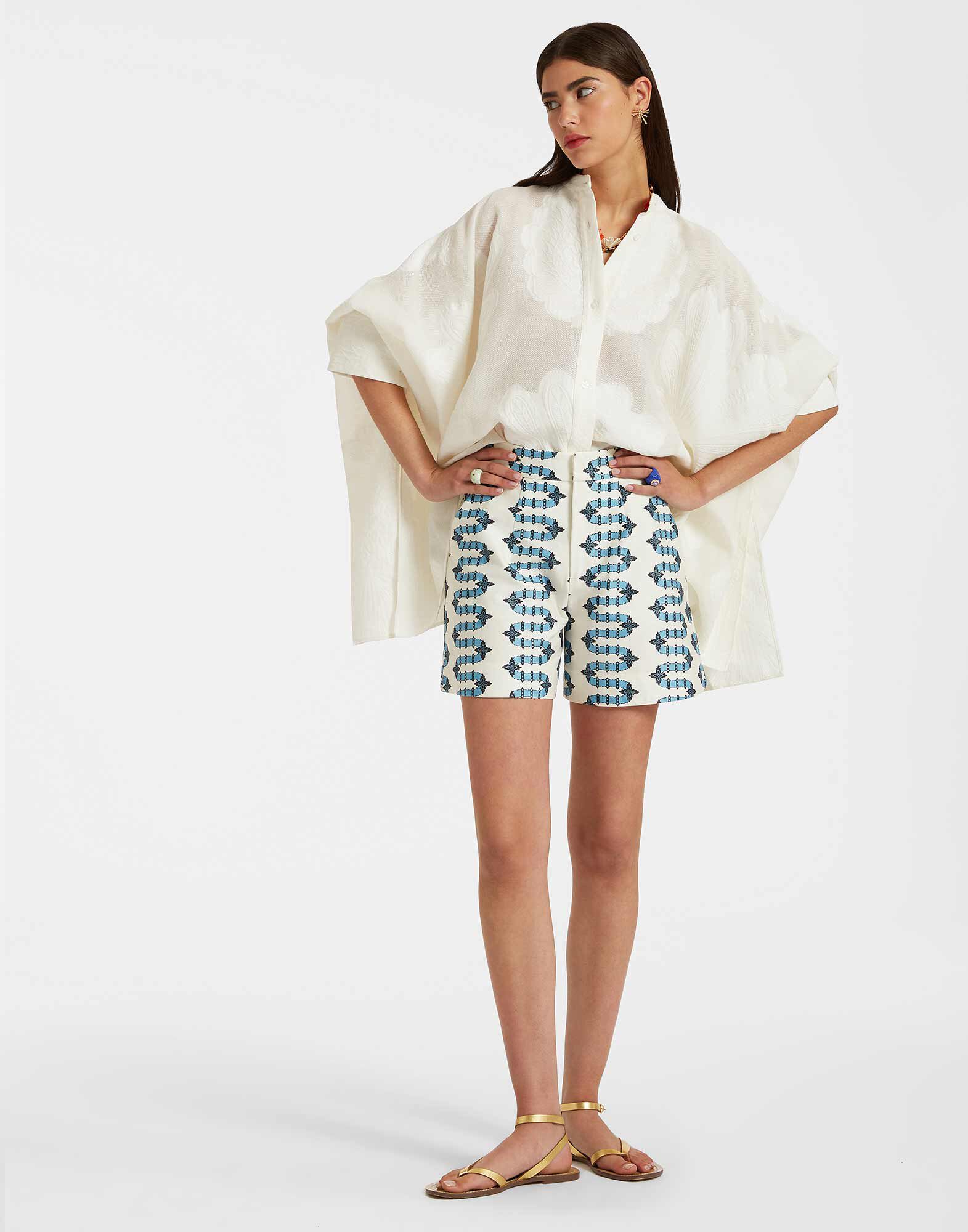 La DoubleJ Good Butt Shorts Scirocco Ivory TRO0010COT006SCI01WH04