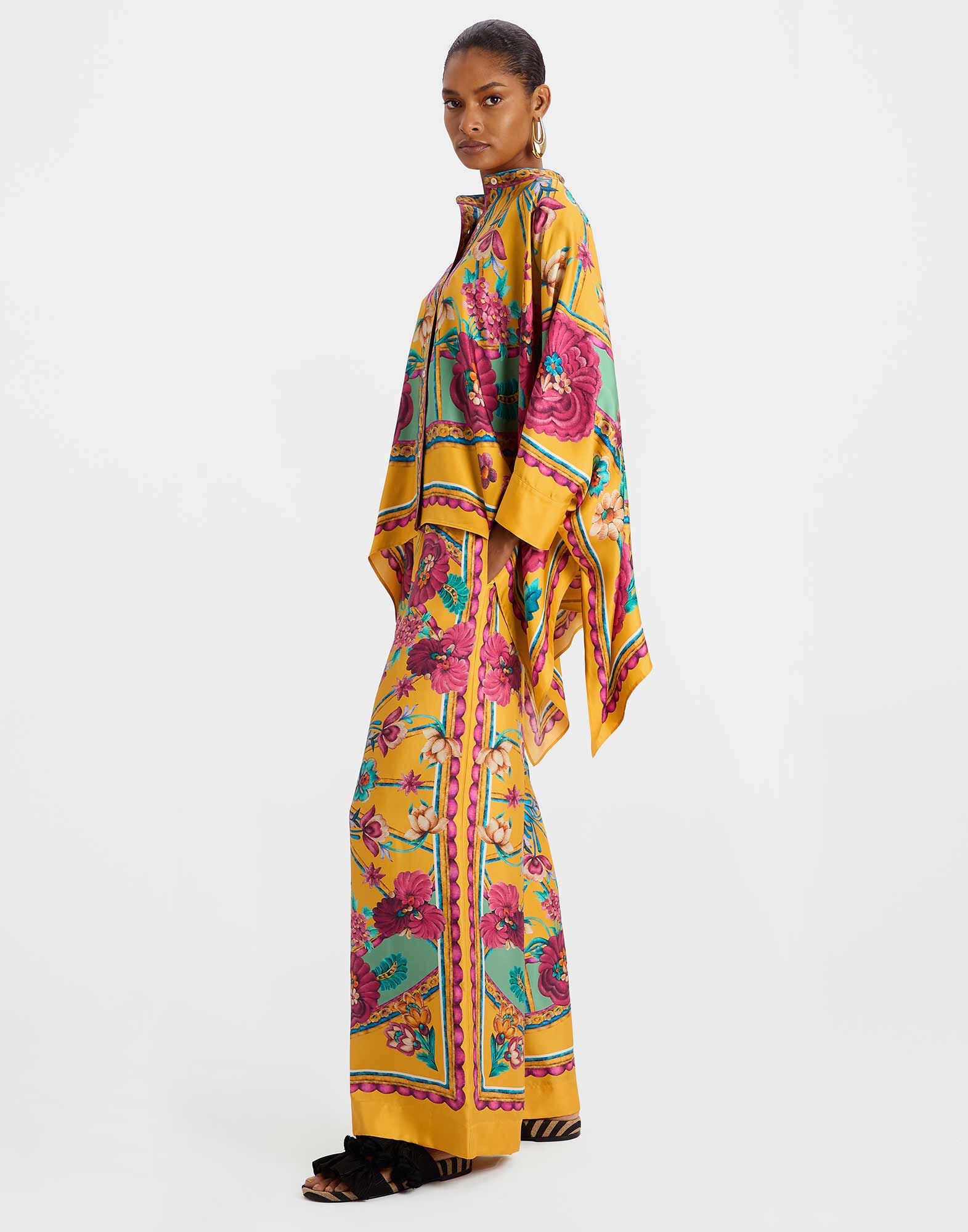 La DoubleJ Palazzo Pants Zodiac Plac&eacute;e Marigold TRO0026SIL006ZOD01OR05