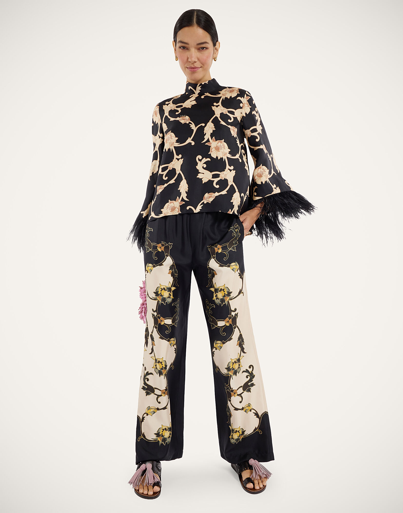 La DoubleJ Club Pants Buttercup Plac&eacute;e Black TRO0210SIL001BTC03BL01