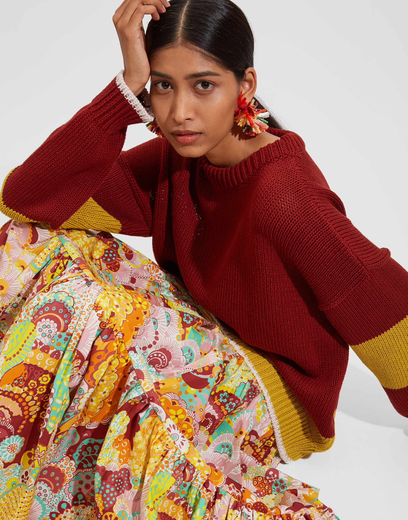 La DoubleJ Boy Sweater Arancio-Giallo PUL0064KNI040VAR0069