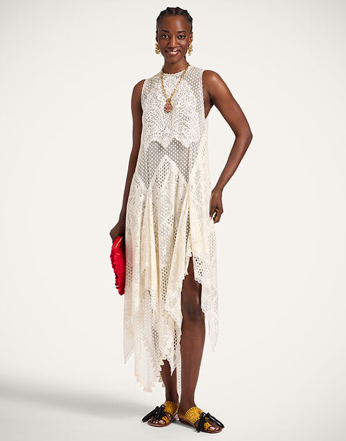 La DoubleJ Aura Dress Solid Ecru DRE1031LAC009SOLIDBR05