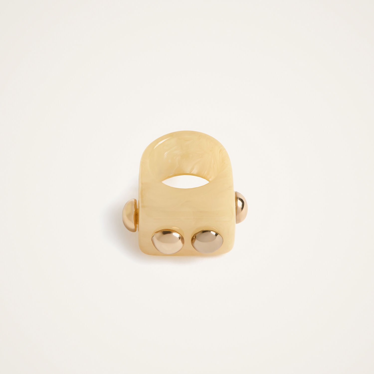 La Doublej Nefertiti Ring In Solid Cream