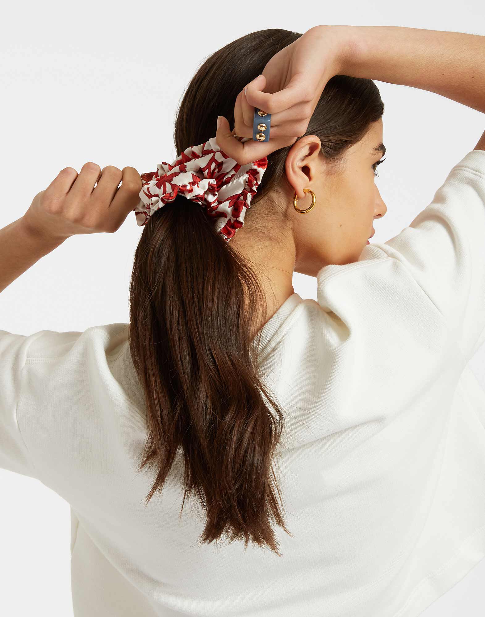 La DoubleJ Scrunchie Dragonflower Mini Red SCR0005SIL001DRE02RE01