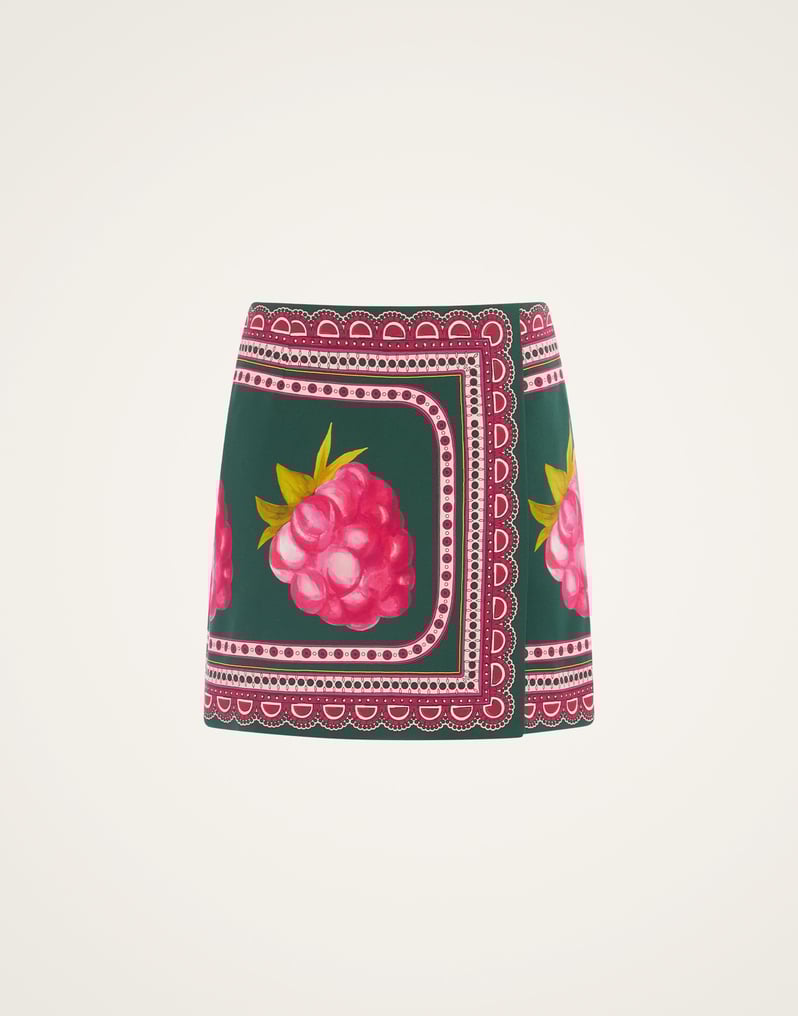 La DoubleJ Foulard Mini Skirt La DoubleJ Foulard Mini Skirt Lampone Placée Emerald SKI0110VIS011FMB06GR04