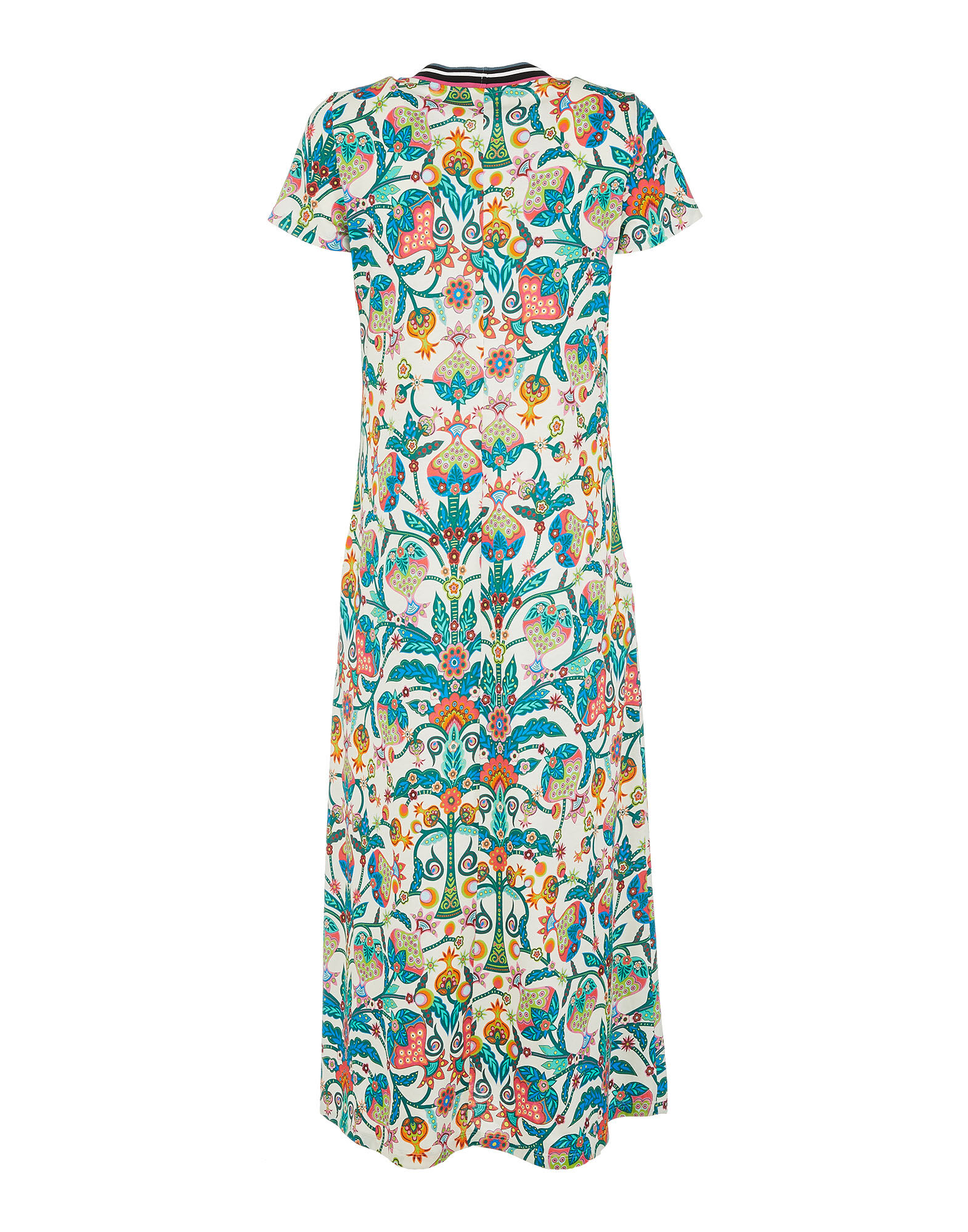 La DoubleJ Sporty Swing Dress Tree Of Life Bianco DRE0247JER002TFL0001