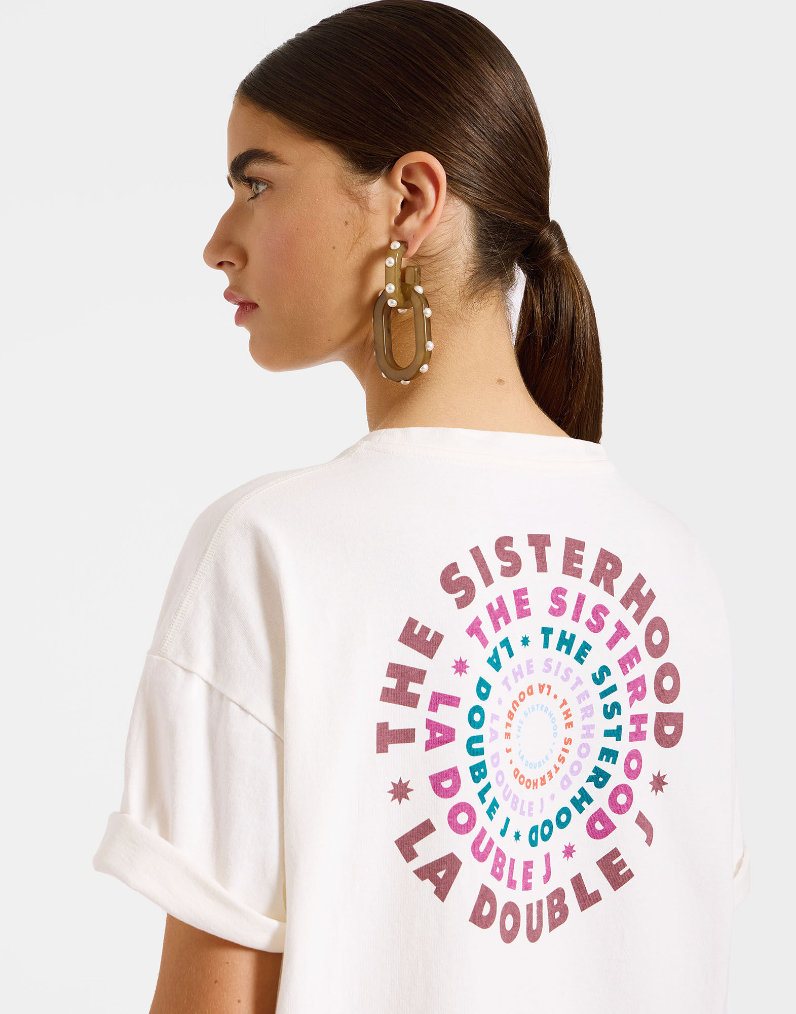La DoubleJ Sisterhood Tee Solid Print TSH0020JER029SOP0001