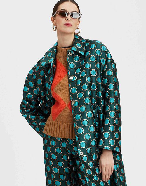 La DoubleJ Boxy Coat Winter Sun Emerald JAC0014JCQ060WSU01GR04