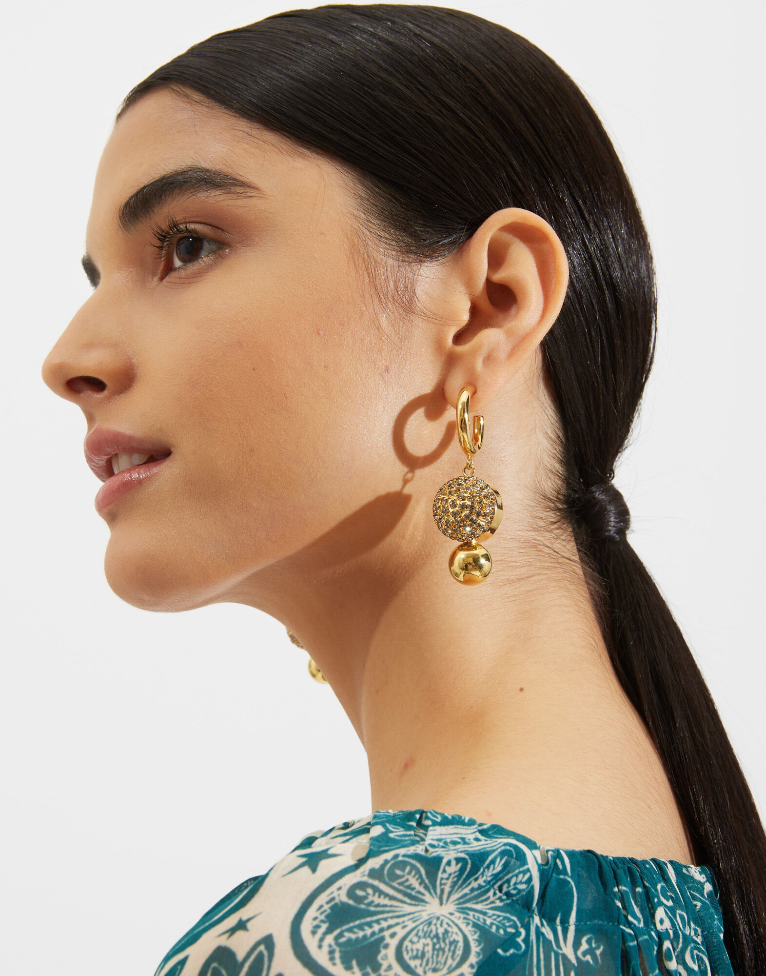 New Moon Big Earrings in Cristallo for Women La DoubleJ
