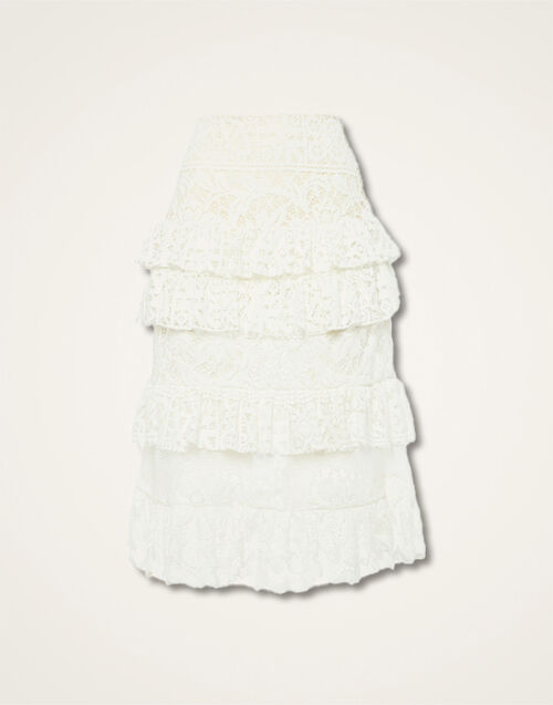 La DoubleJ Footloose Lacey Skirt La DoubleJ Footloose Lacey Skirt White SKI0104EMB028SOLIDWH01