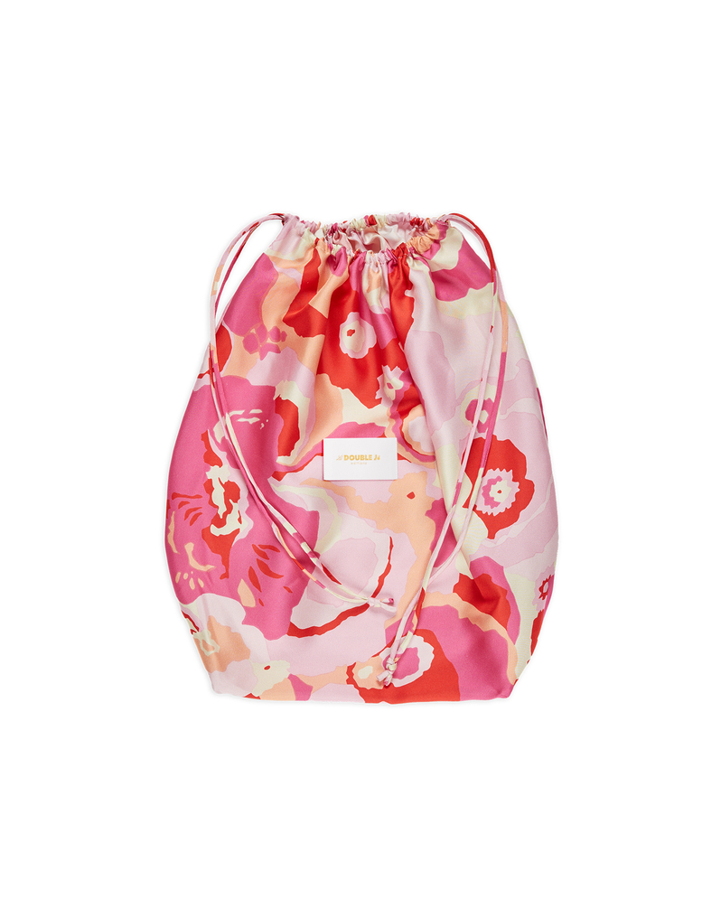 LaDoubleJ Silk Sack Bag LaDoubleJ Silk Sack Bag Peonia Rosa BAG0023SIL001PEO0002