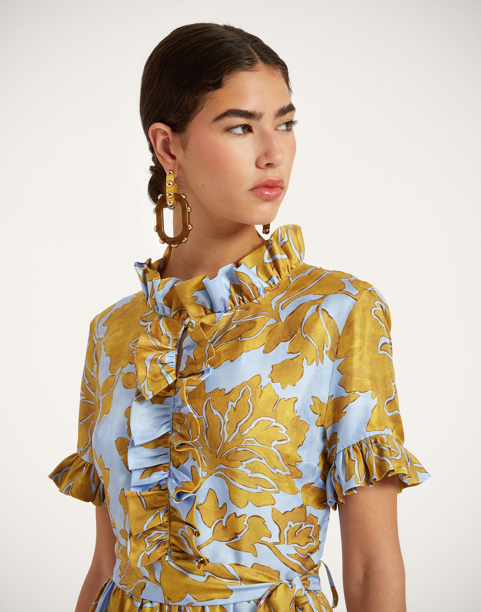 La DoubleJ Long And Sassy Dress Tangle Light Blue DRE0017SIL001TAN01BU01