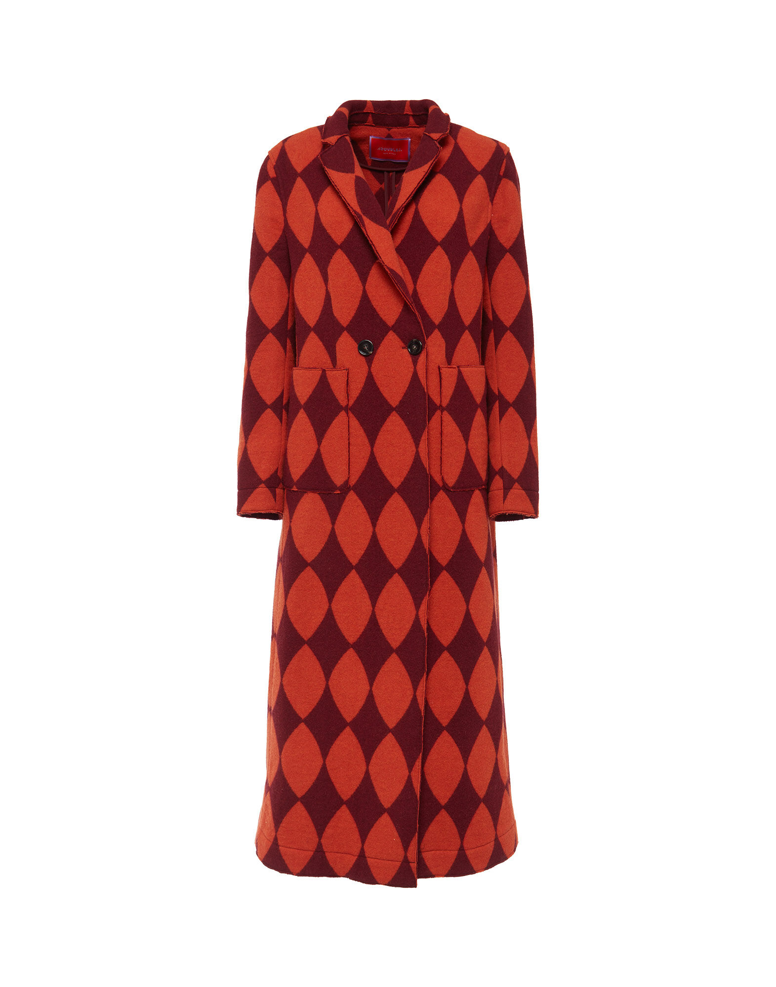 La DoubleJ Duster Coat Arancio/Bordeaux JAC0013WOL010MUL0052