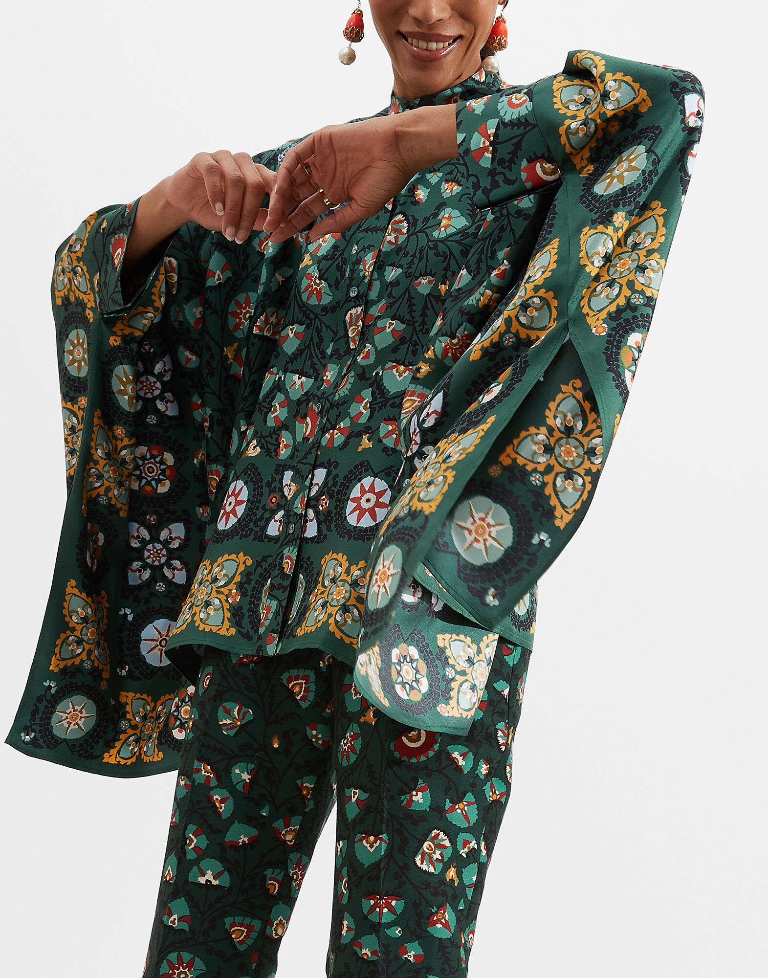 La DoubleJ Foulard Shirt Suzany Plac&eacute;e SHI0059SIL006SUZ0004