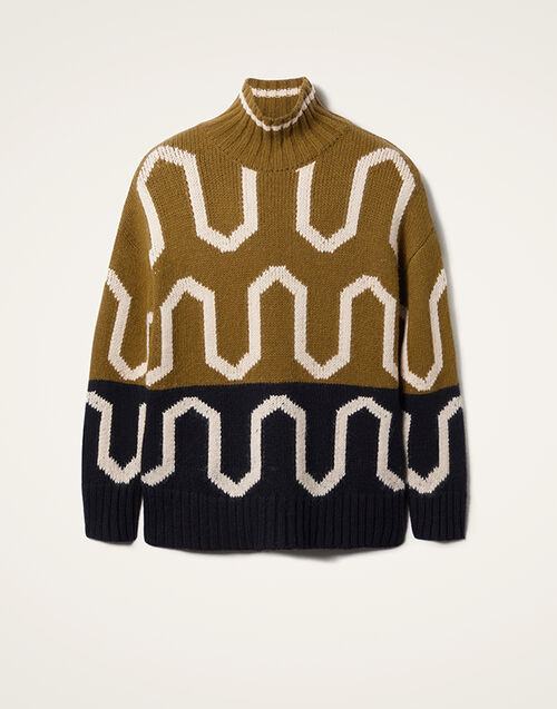 La DoubleJ Comber Turtleneck Green & Black PUL0225KNI134VA311GR02