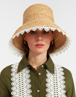 La DoubleJ The Ombra Hat Solid Ivory HAT0027NAS011SOLIDWH04