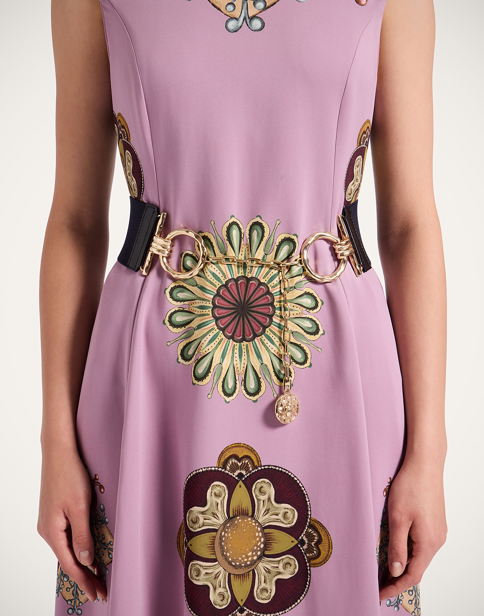 La DoubleJ Big Medallion Belt Solid Blue BEL0014BRA003SOLIDBU03