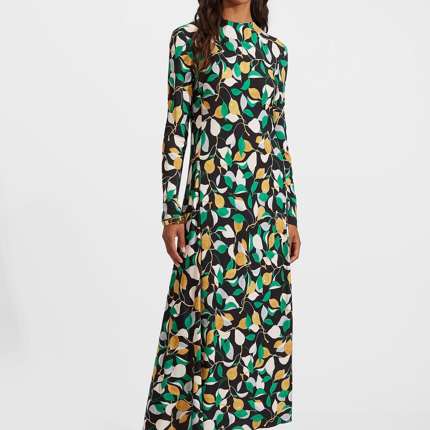 La Doublej Edition 31 Drifter Painterly Leaf Dress In Orchard