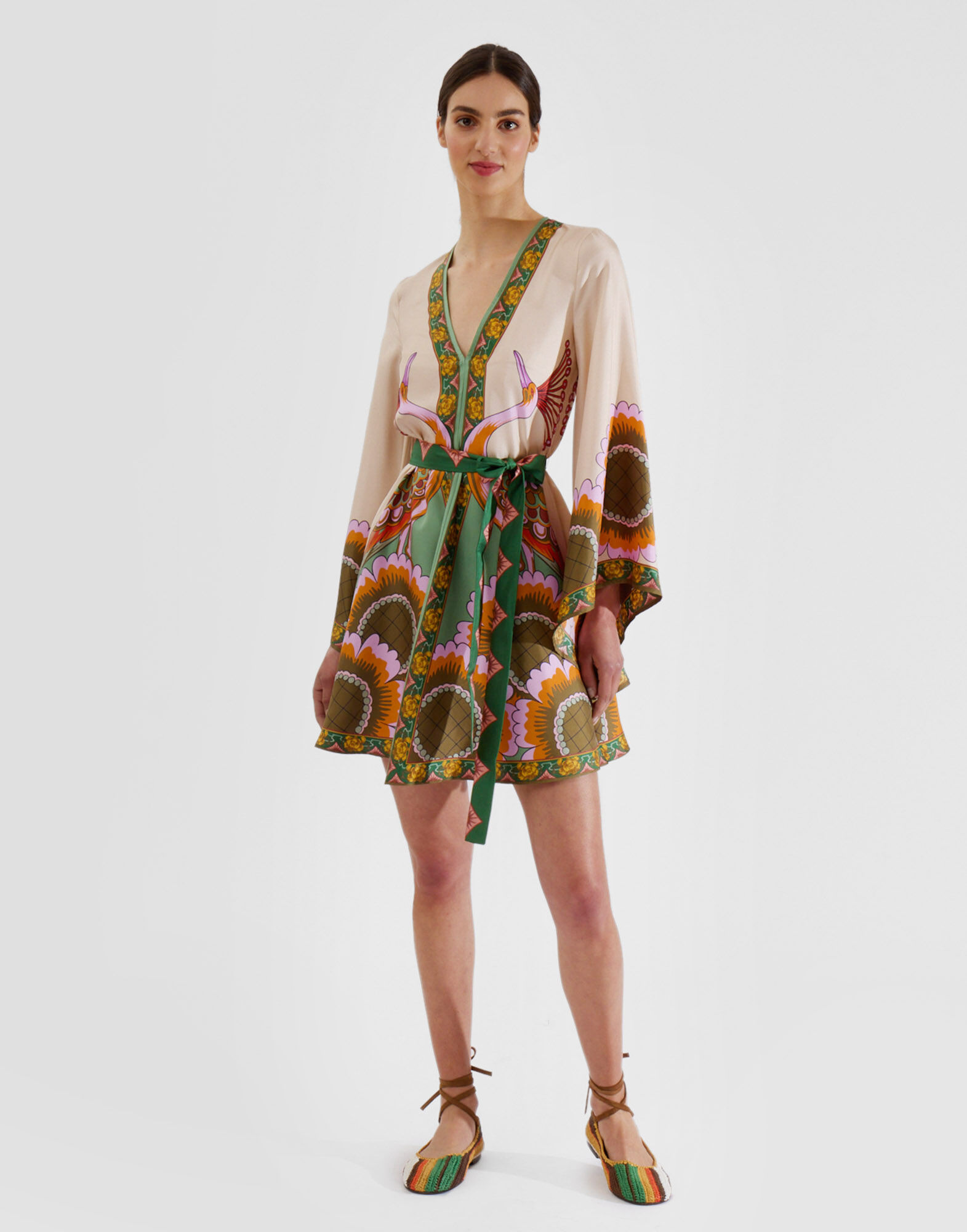 La DoubleJ Mini Magnifico Dress Taormina Plac&eacute;e Militare DRE0575SIL006LRT01GR12