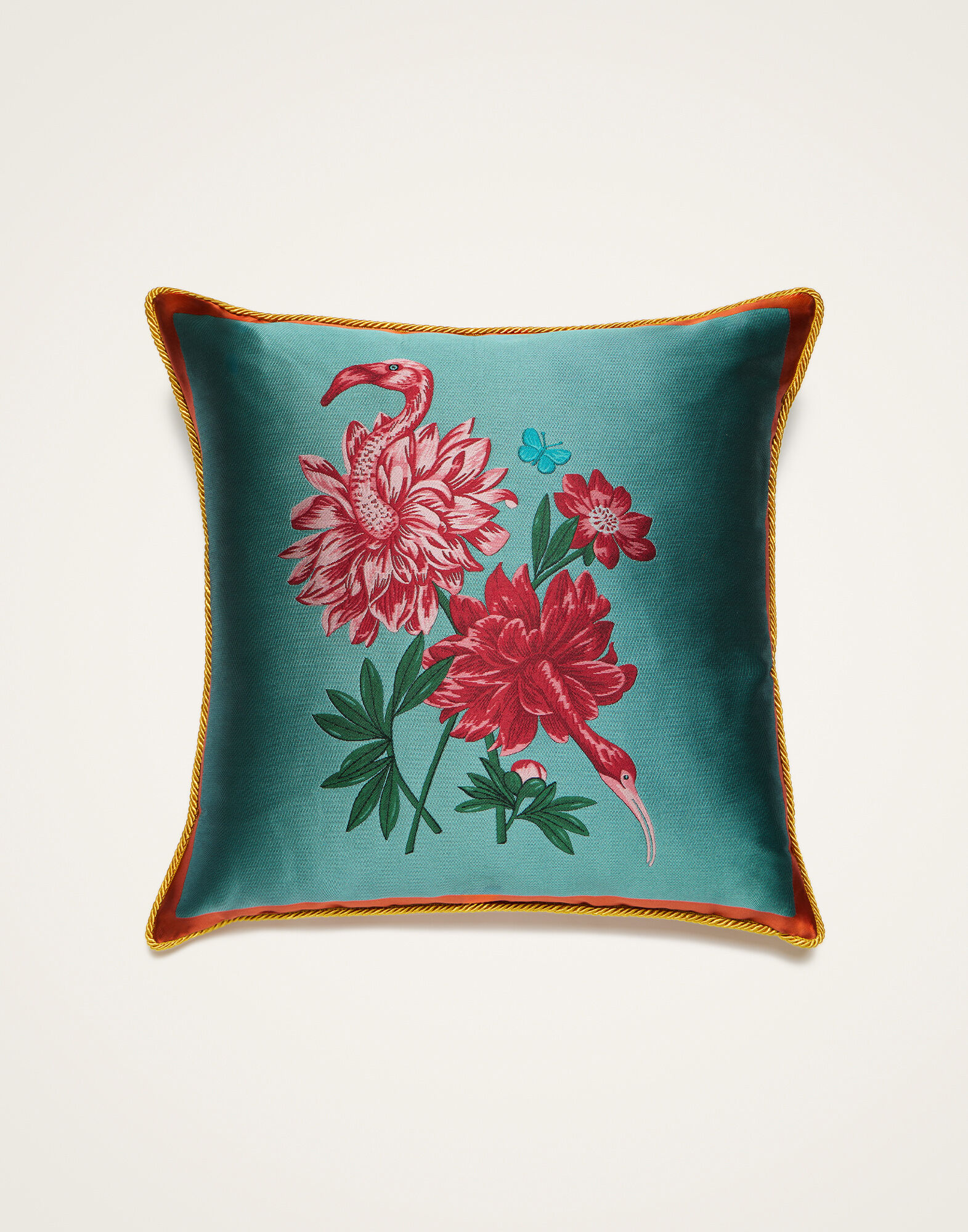 La DoubleJ Cushion Birdbloom Sky Blue CUS0031JCQ122BIB02BU10