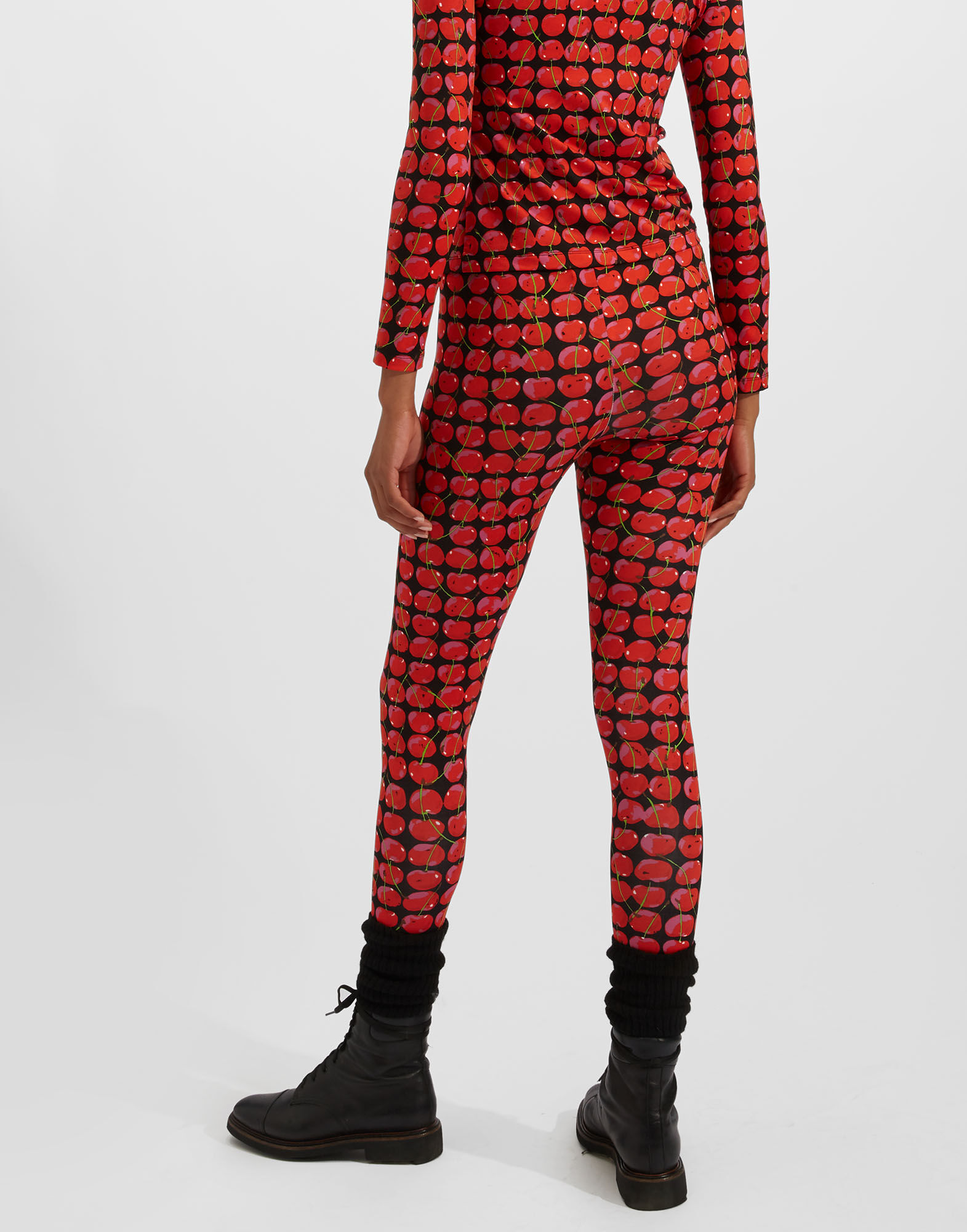 Leggings Black Cherries Elegante da Donna La DoubleJ