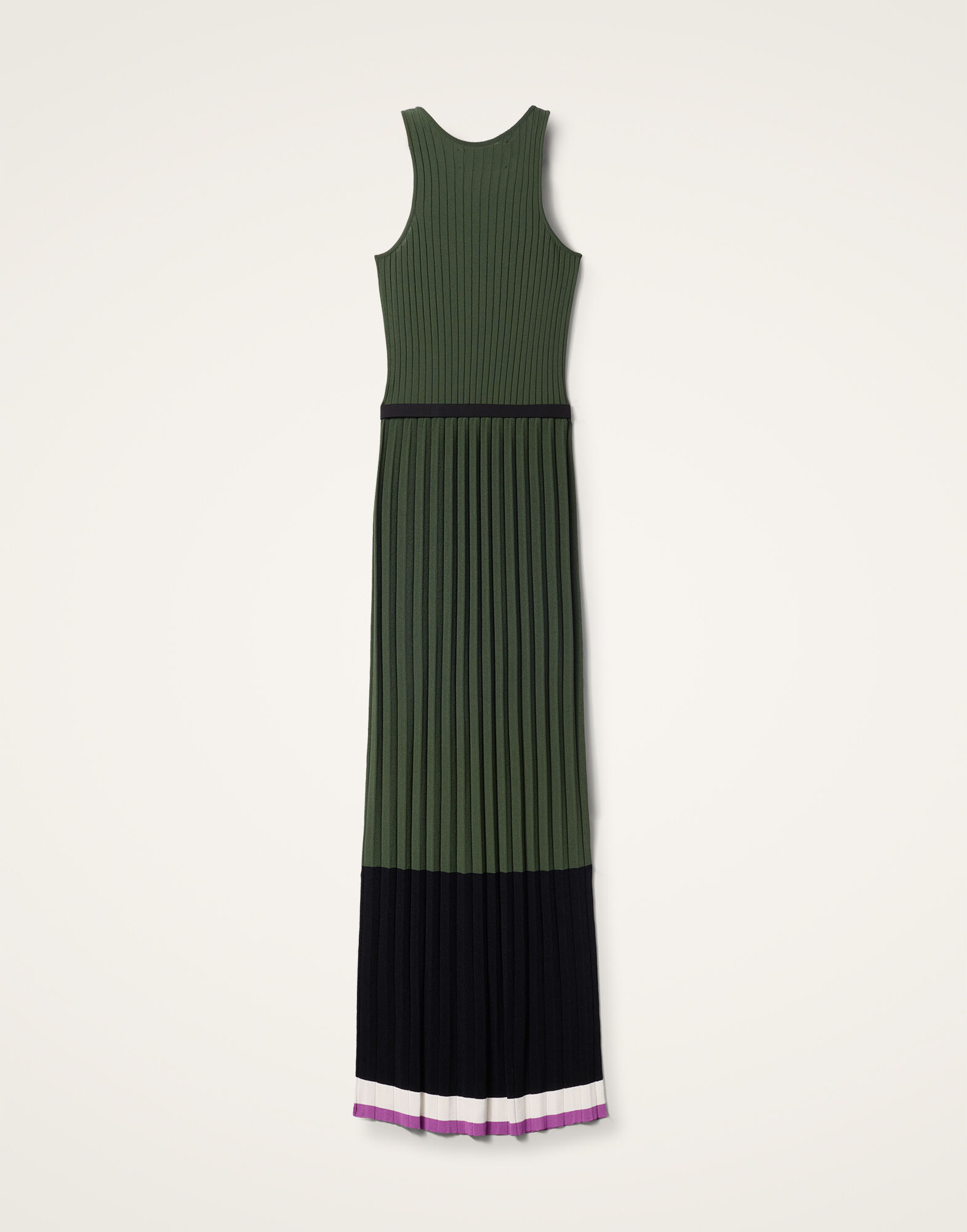 Organetto Dress in Color Block Black & Camouflage for Women