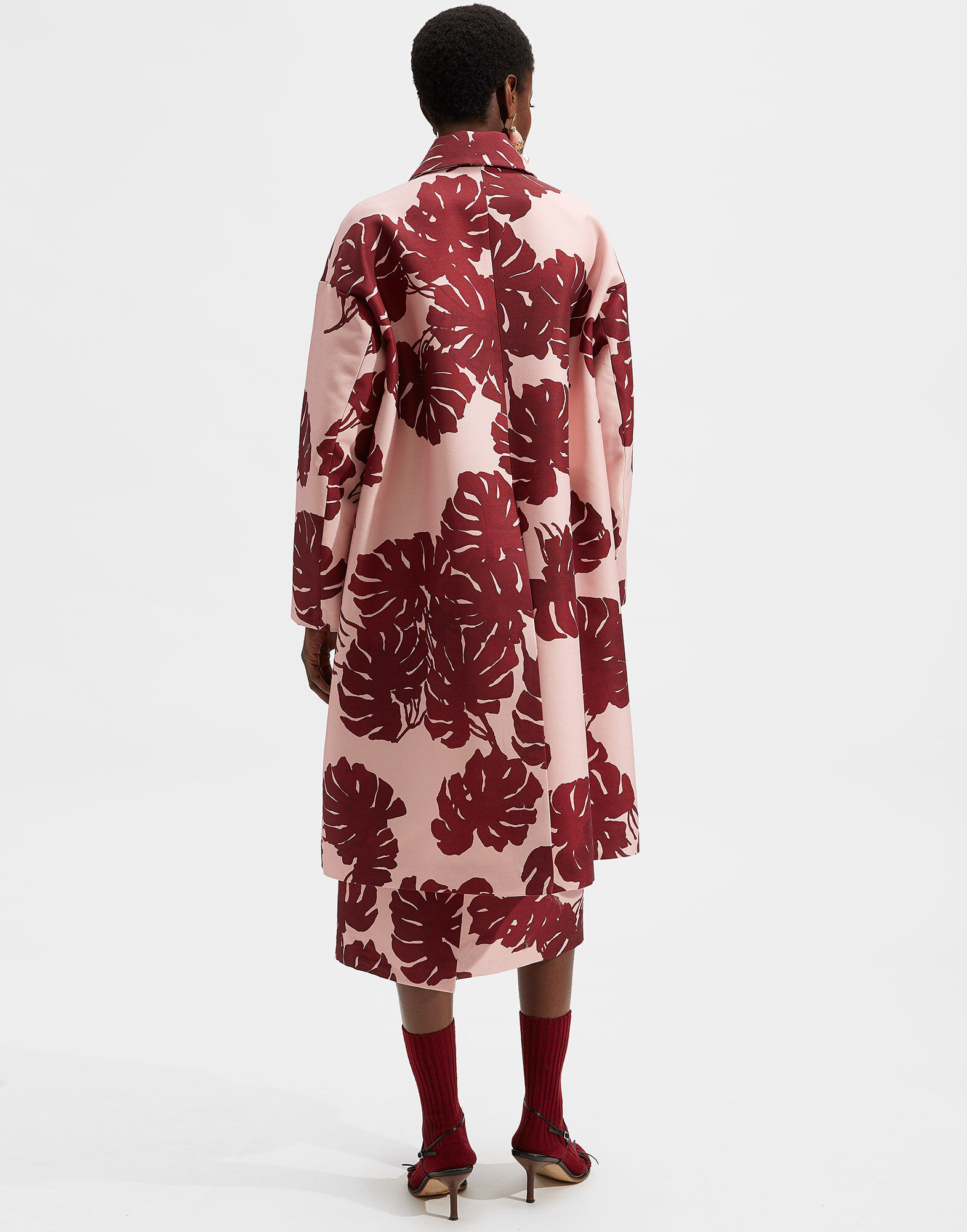 LaDoubleJ Boxy Coat Monstera Rosa JAC0014CAD001MON0002