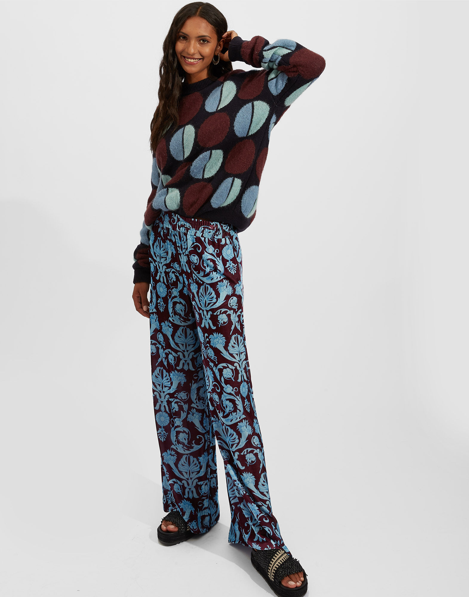 La DoubleJ Palazzo Pants Brocade TRO0003VEL004BRO0007