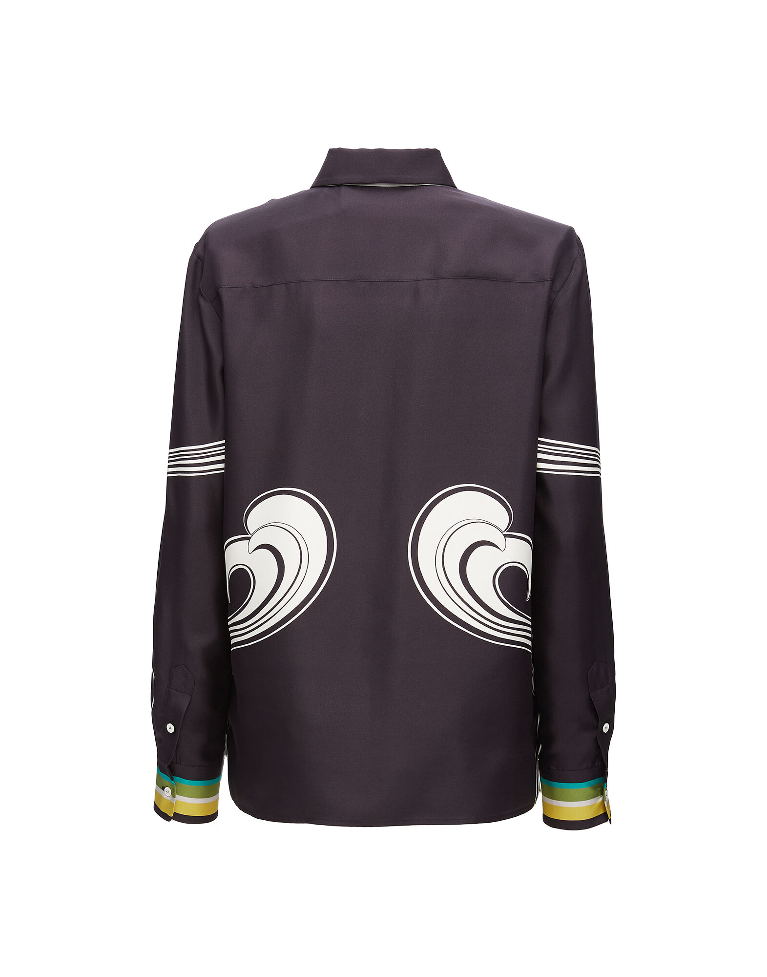 La DoubleJ Boy Shirt Rainbow Swirl B&W Plac&eacute;e SHI0040SIL006RAS0001