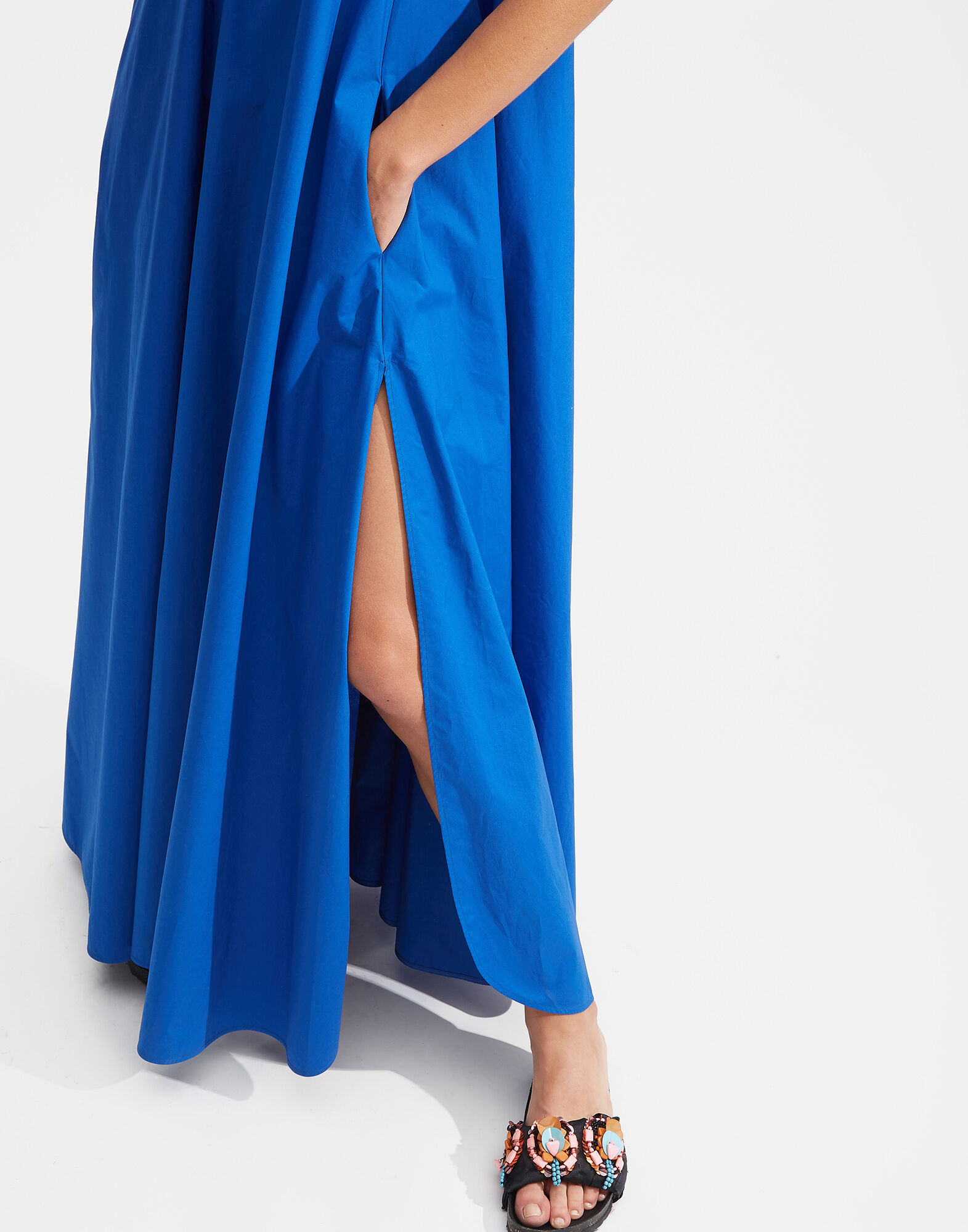 LaDoubleJ Tent Dress Solid Blue DRE0242COT001BLU0005