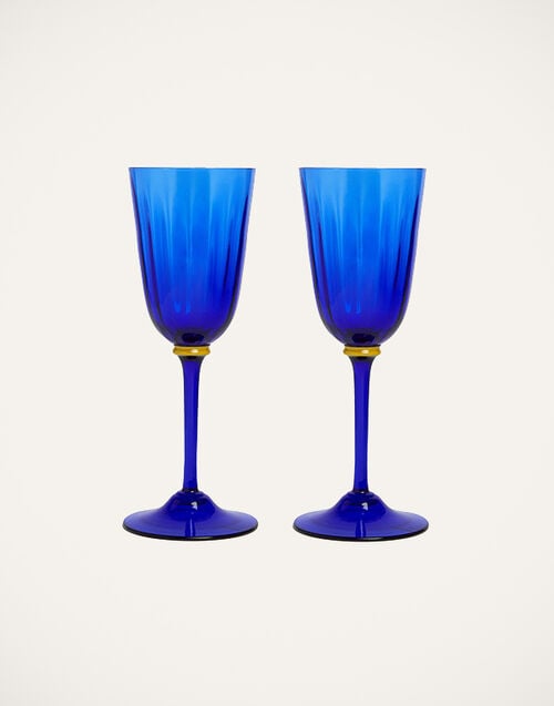 La DoubleJ Wine Glasses Set Of 2 La DoubleJ Wine Glasses Set Of 2 Blue GLA0020MUR001BLU0001