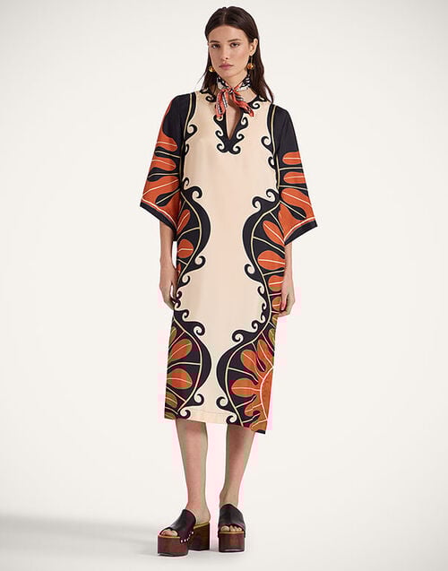 La DoubleJ The Kaftan La DoubleJ The Kaftan Pacific Placée Dark Orange DRE0564SIL001PCF03OR03