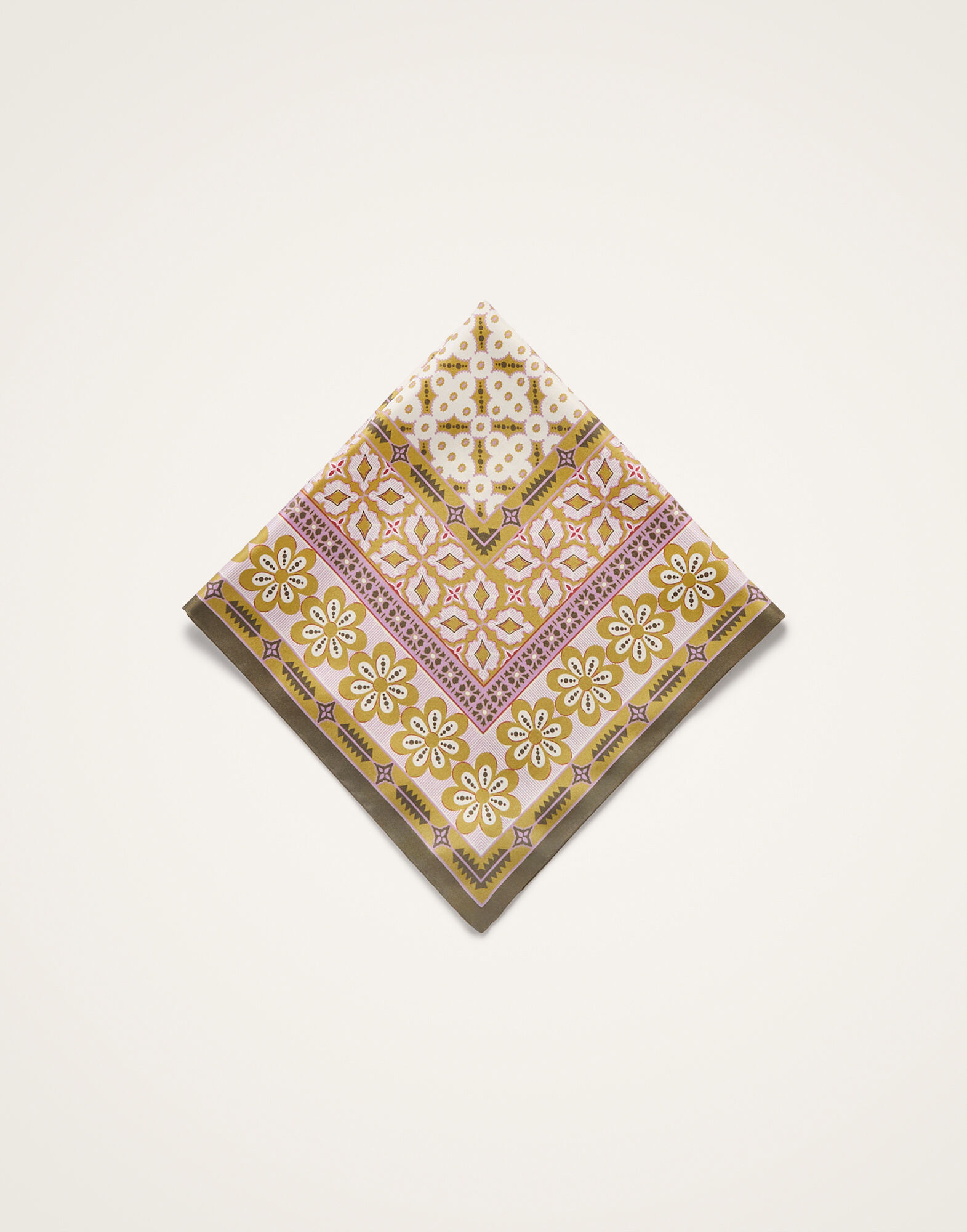 La DoubleJ Foulard 45 Pagoda Plac&eacute;e Pink SCA0065SIL006PAG01PI01